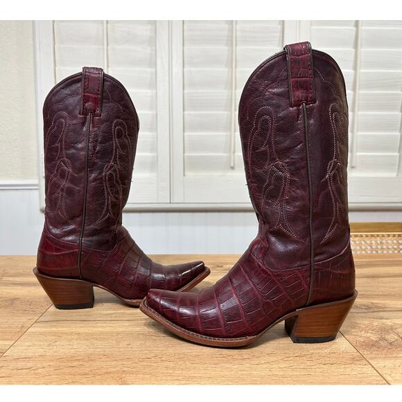 Shyanne Womens Aspen Exotic American Alligator Western Boots Sz 6.5 Lightly Worn - Picture 11 of 16